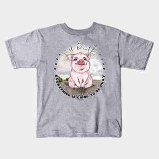 Pig Lovers Inspirational  Just Breathe Kids T-Shirt